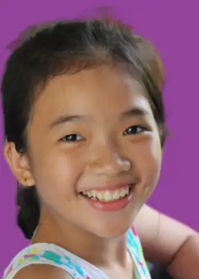 Happy child grinning