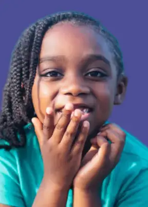 Young girl smiling