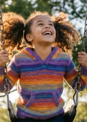 Child on a swing